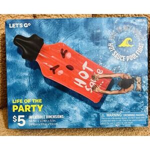 Hot Sauce Bottle Shaped Pool Float  58.7"x22.4"x5.1"